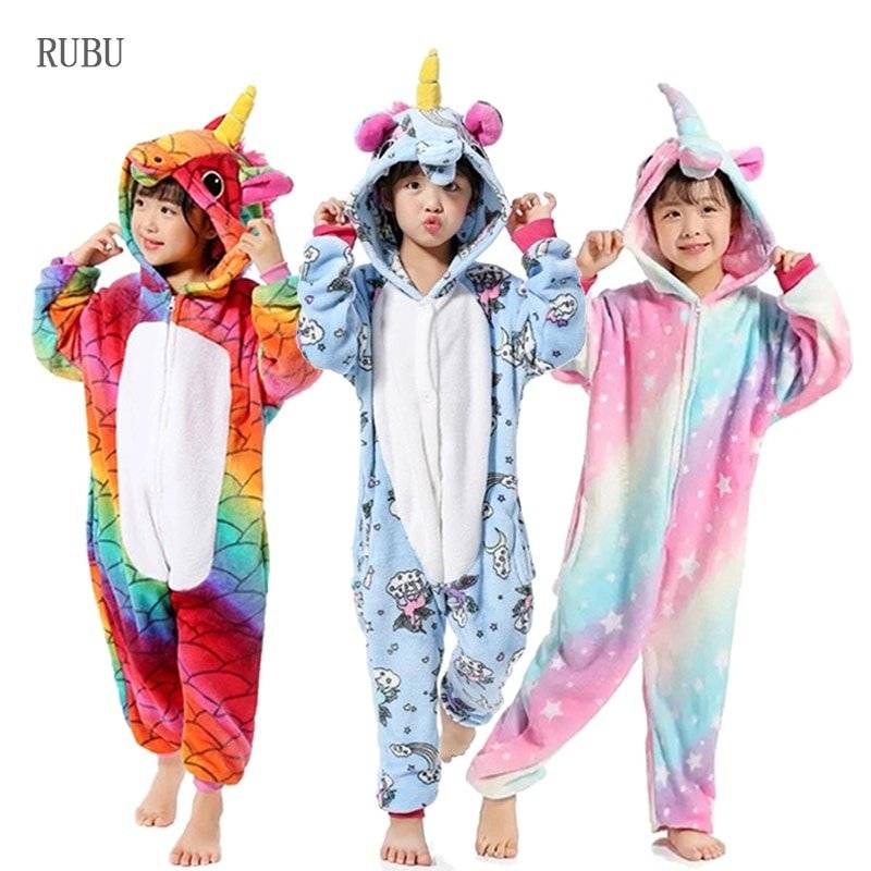 Kid's Cute Rainbow Unicorn Kigurumi | For Happy Baby